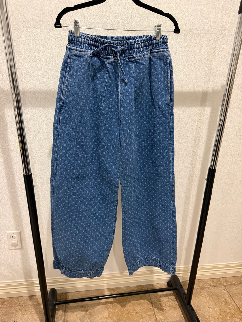 Damson Madder Rafe Polka Dot Wide Leg Jeans Size 8
